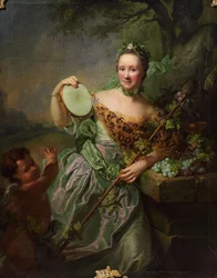 Portret van Anna Regina von Olthoff als Bacchante